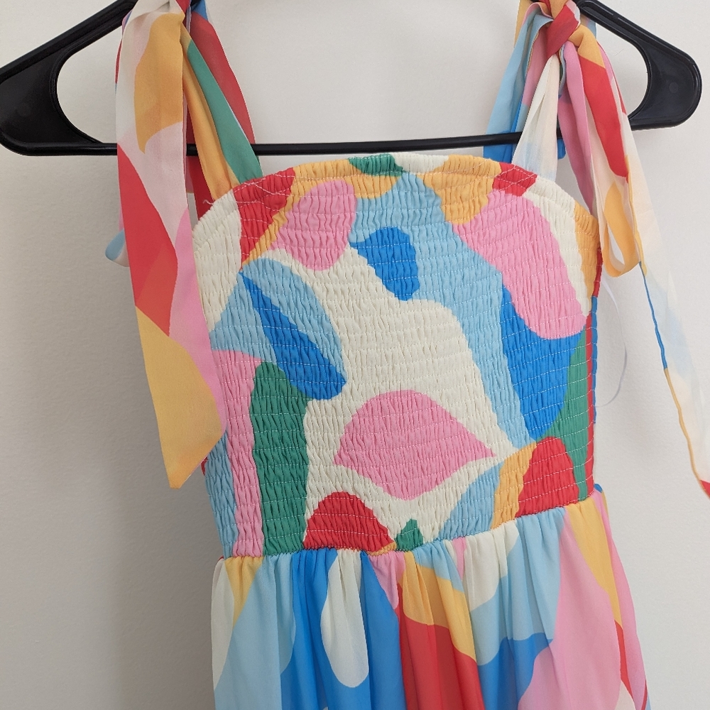 Vici Good Times Roll Printer Smocked Maxi Dress